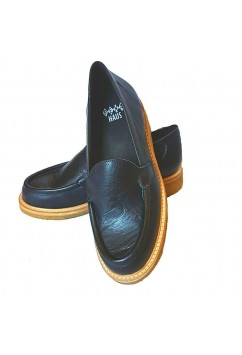 Audrey Loafers Navy Blue Crepe Sole