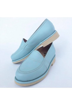 Lauren Light Blue Leather