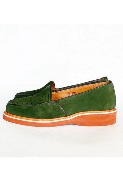 Dot Green Suede