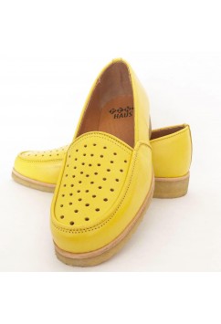 Dot Yellow Leather