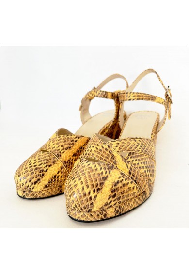 Eva Snake Leather print Yellow