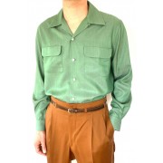 Gabardine  Flap Pocket Medium Green