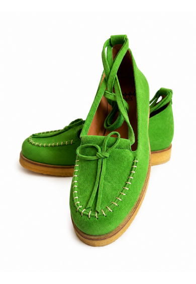 Grace Green Grass Suede Crepe Sole