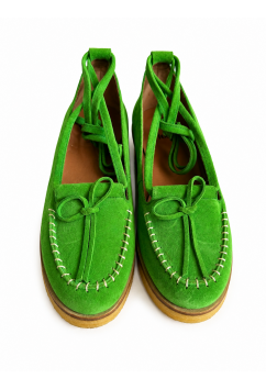Grace Green Grass Suede Crepe Sole Grace Green Grass Suede Crepe Sole