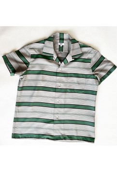 Striped Green & Grey  - Short Sleeve