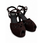 Jezebel Chocolate Brown Suede 