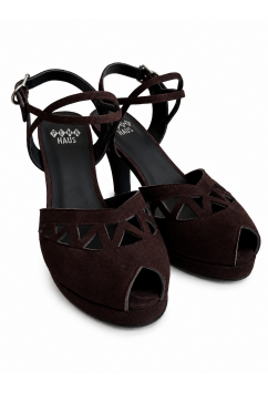Jezebel Chocolate Brown Suede 