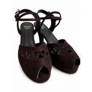 Jezebel Chocolate Brown Suede 