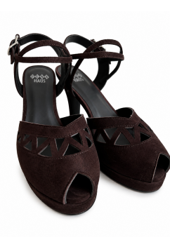 Jezebel Chocolate Brown Suede 