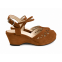 Jezebel Wedge Brown Camel Suede 