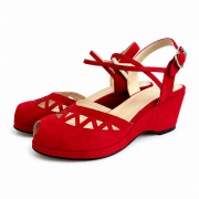 Jezebel Wedge Red Suede 