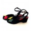 Kate Black Suede - Red Yellow Green 
