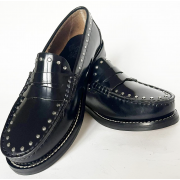 Women Loafer Black Studded
