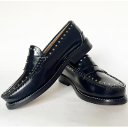 Women Loafer Black Studded