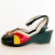 Sara Green Leather with Red and Yellow