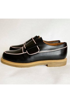 Vargas Black and Pink Leather