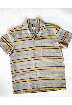 Striped Yellow & Grey  - Short Sleeve