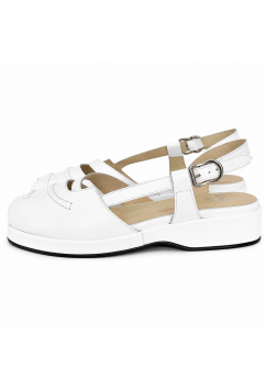 Donna White Leather 