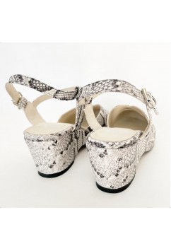 Eva Snake Leather print Beige