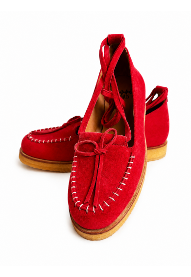 Grace Red Suede Crepe Sole Grace Red Suede Crepe Sole