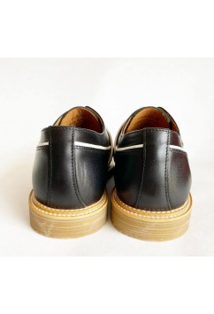 Vargas Black and White Leather